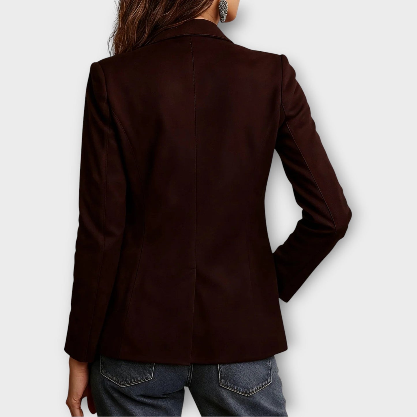 Rosewood | Women's Vintage Suede-Look Tailored Notch Lapel Blazer