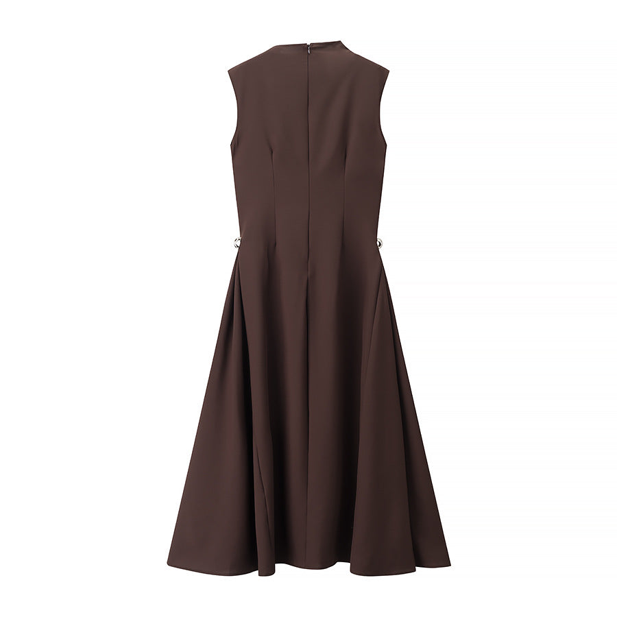 Grace | Sleeveless Flared A-Line Midi Wedding Guest Dress