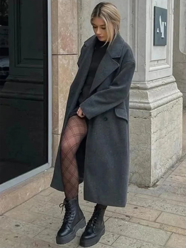 Rosemary | Women's Longline Wool Blend Trench Coat