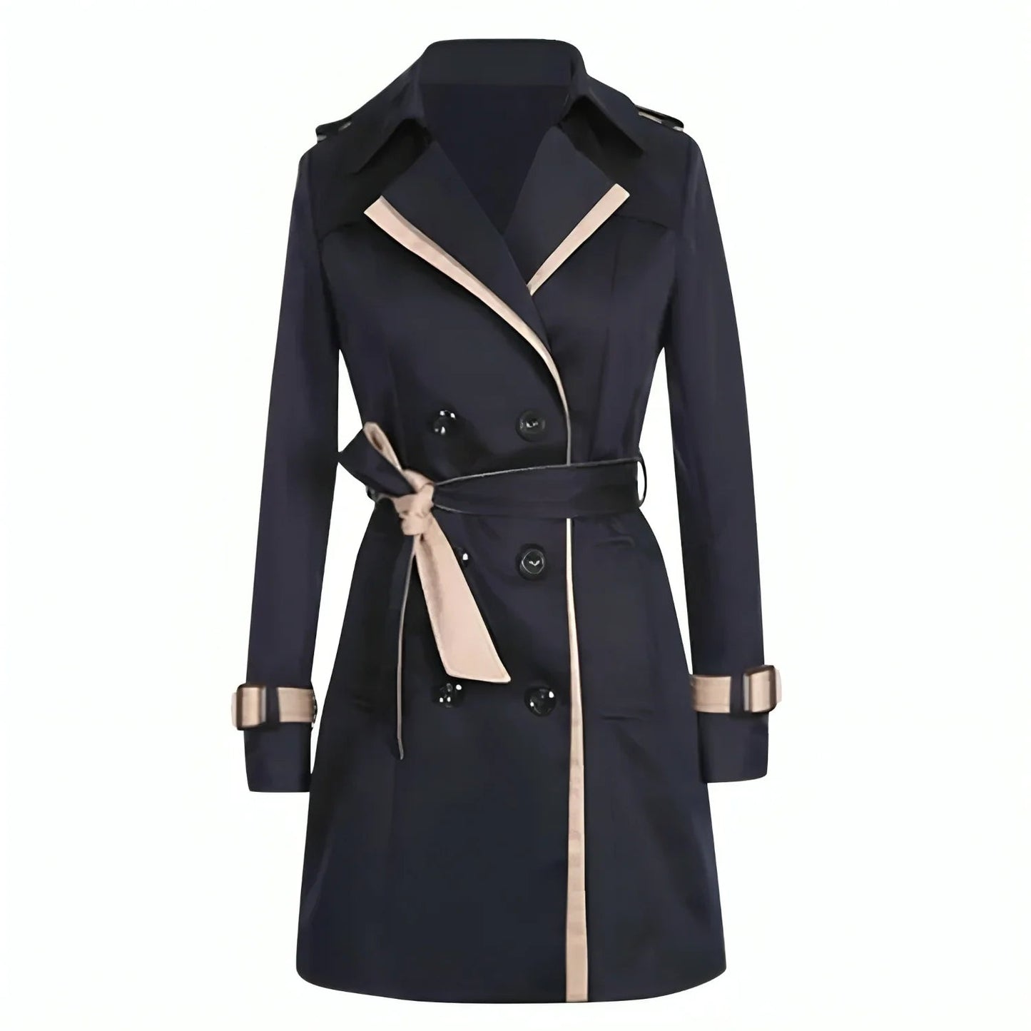 Coralie | Women's Double-Breasted Longline Trench Coat