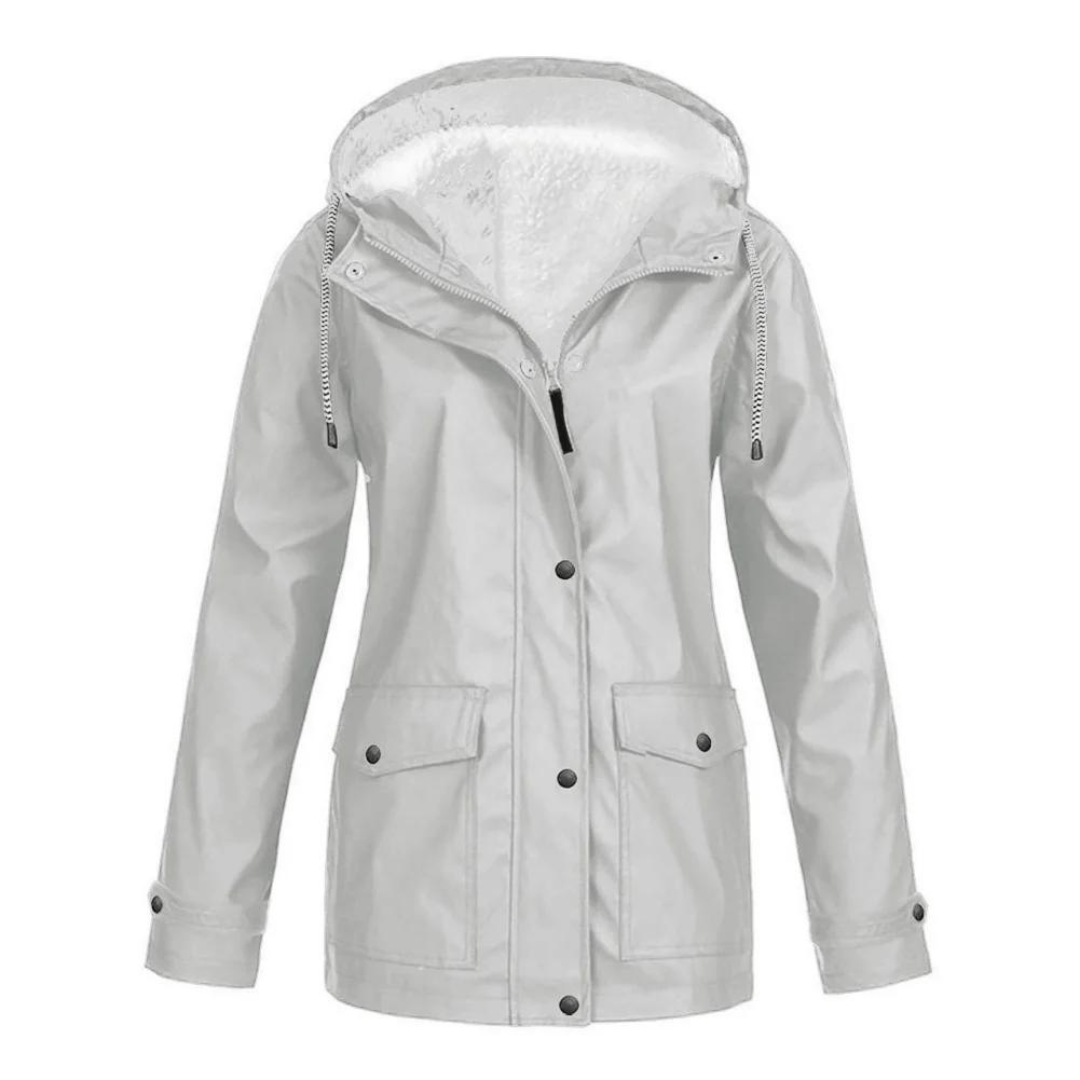 Amberly | Women's Fleece Lined Hooded Windproof Winter Rain Jacket