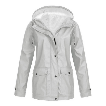 Amberly | Women's Fleece Lined Hooded Windproof Winter Rain Jacket
