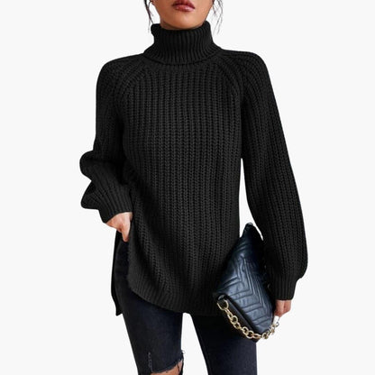 Elara | Women's Chunky Knit Turtleneck Oversized Sweater