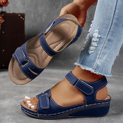Nina | Wedge Sandals Orthopedic Velcro Strap Walking Comfort