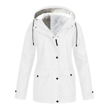 Amberly | Women's Fleece Lined Hooded Windproof Winter Rain Jacket