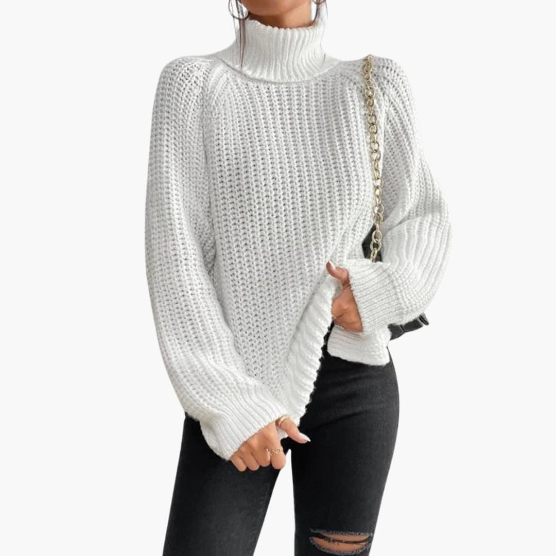 Elara | Women's Chunky Knit Turtleneck Oversized Sweater