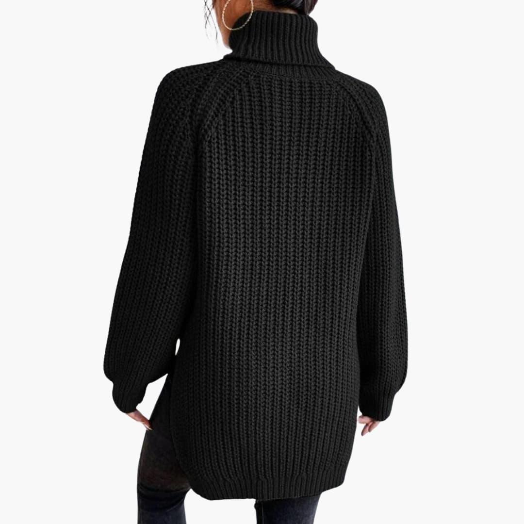 Elara | Women's Chunky Knit Turtleneck Oversized Sweater