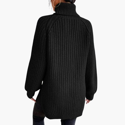 Elara | Women's Chunky Knit Turtleneck Oversized Sweater