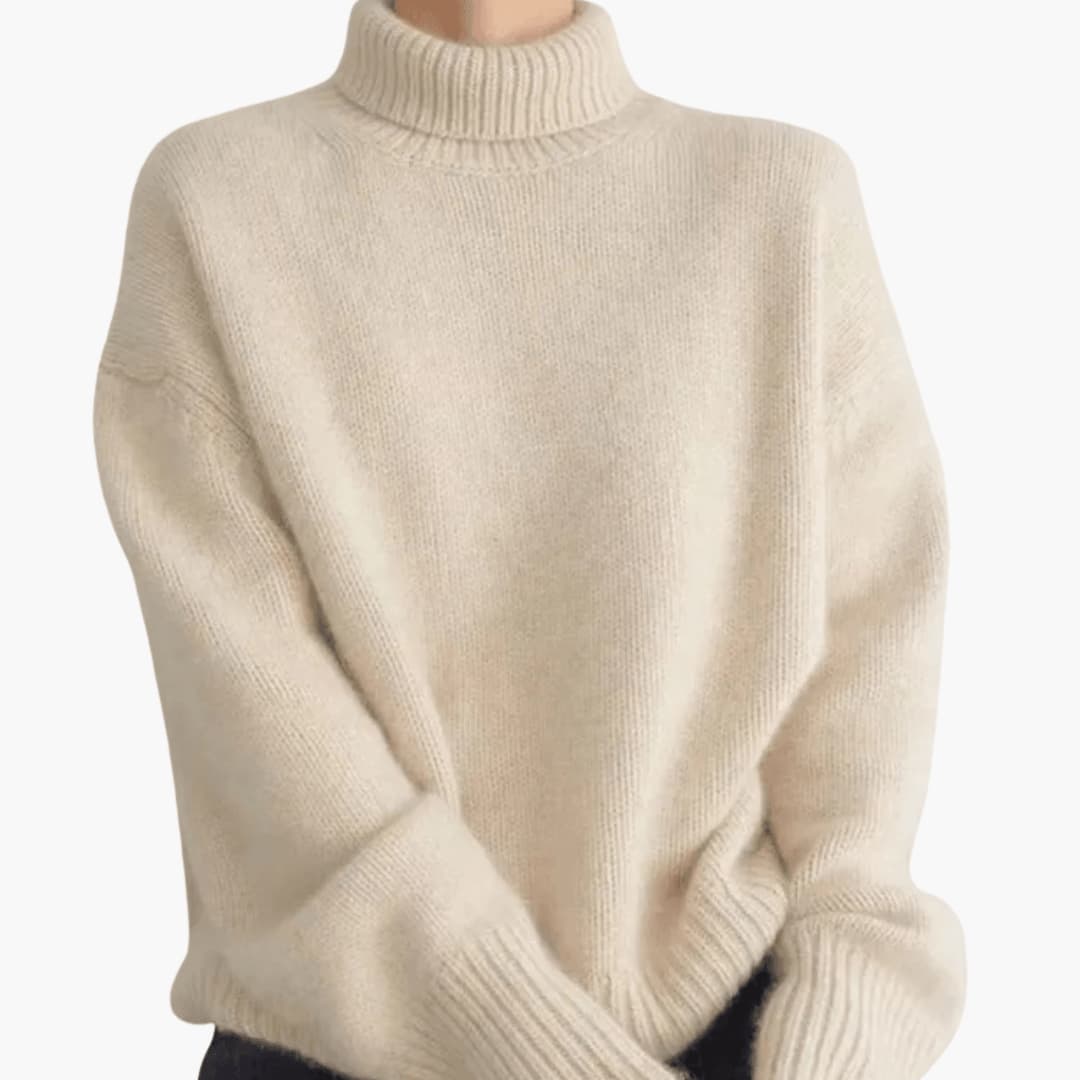 Marlowe | Women's Turtleneck Ribbed Knit Sweater