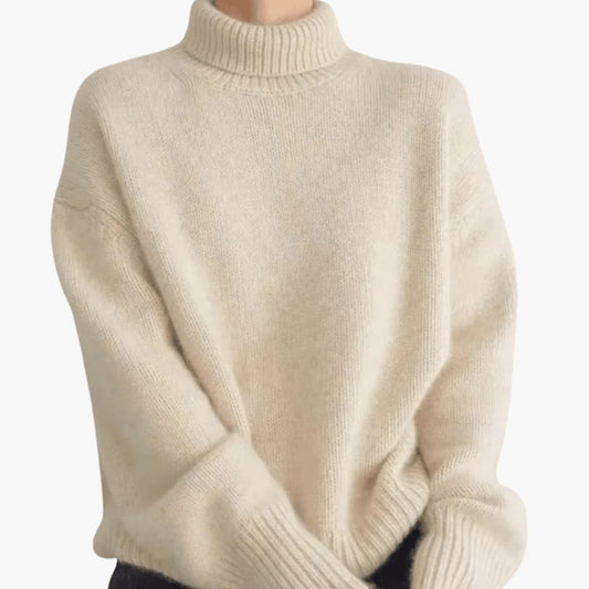 Marlowe | Women's Turtleneck Ribbed Knit Sweater