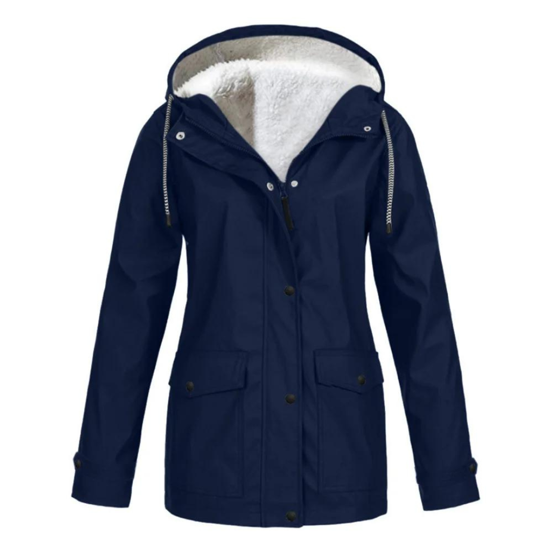 Amberly | Women's Fleece Lined Hooded Windproof Winter Rain Jacket