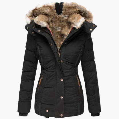 Aspen | Women's Hooded Faux Fur Slim Fit Winter Parka Jacket