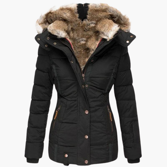 Aspen | Women's Hooded Faux Fur Slim Fit Winter Parka Jacket