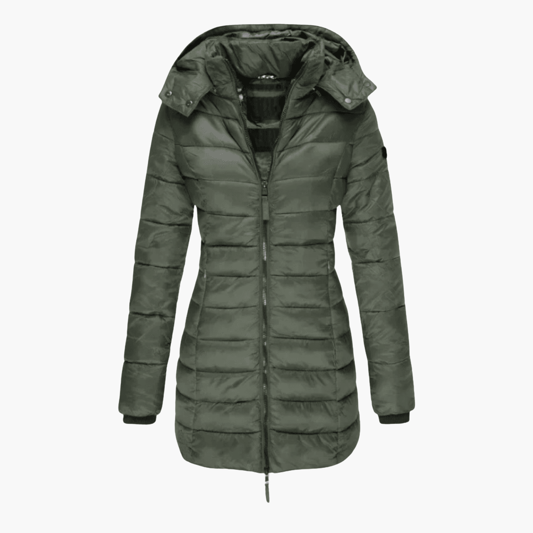 Marlowe | Women's Hooded Quilted Tailored Puffer Coat