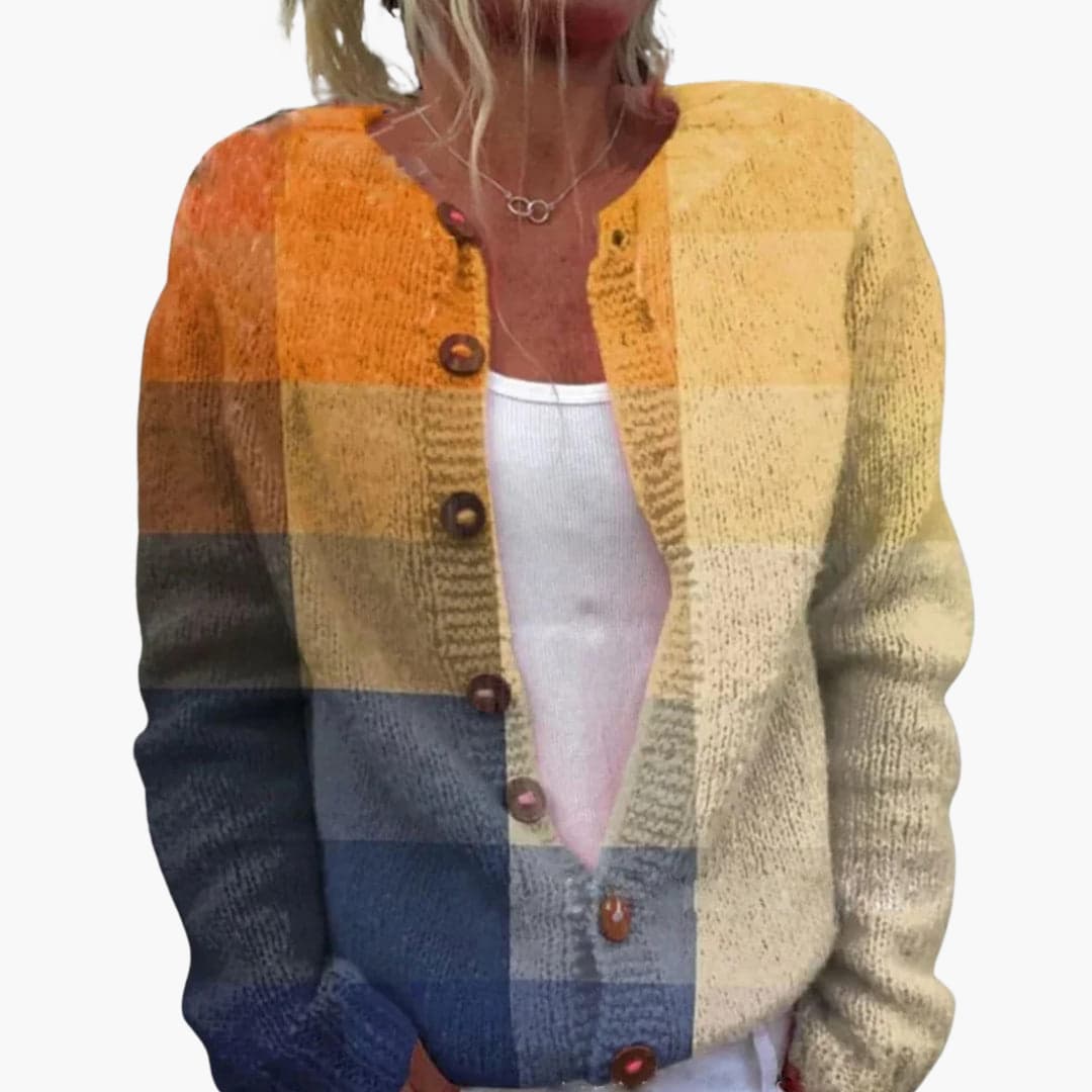 Marisol | Women's Floral Knit Button-Up Cardigan