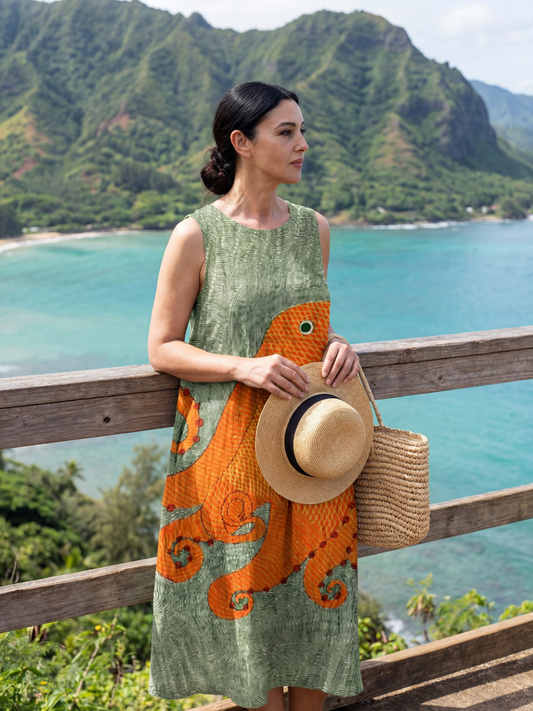 Ronan | Women's Sleeveless Summer Beach Midi Dress