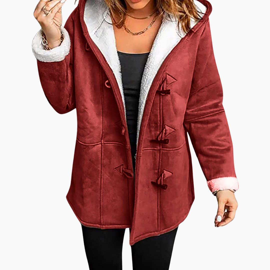 Aveline | Women's Hooded Toggle Fleece-Lined Winter Coat