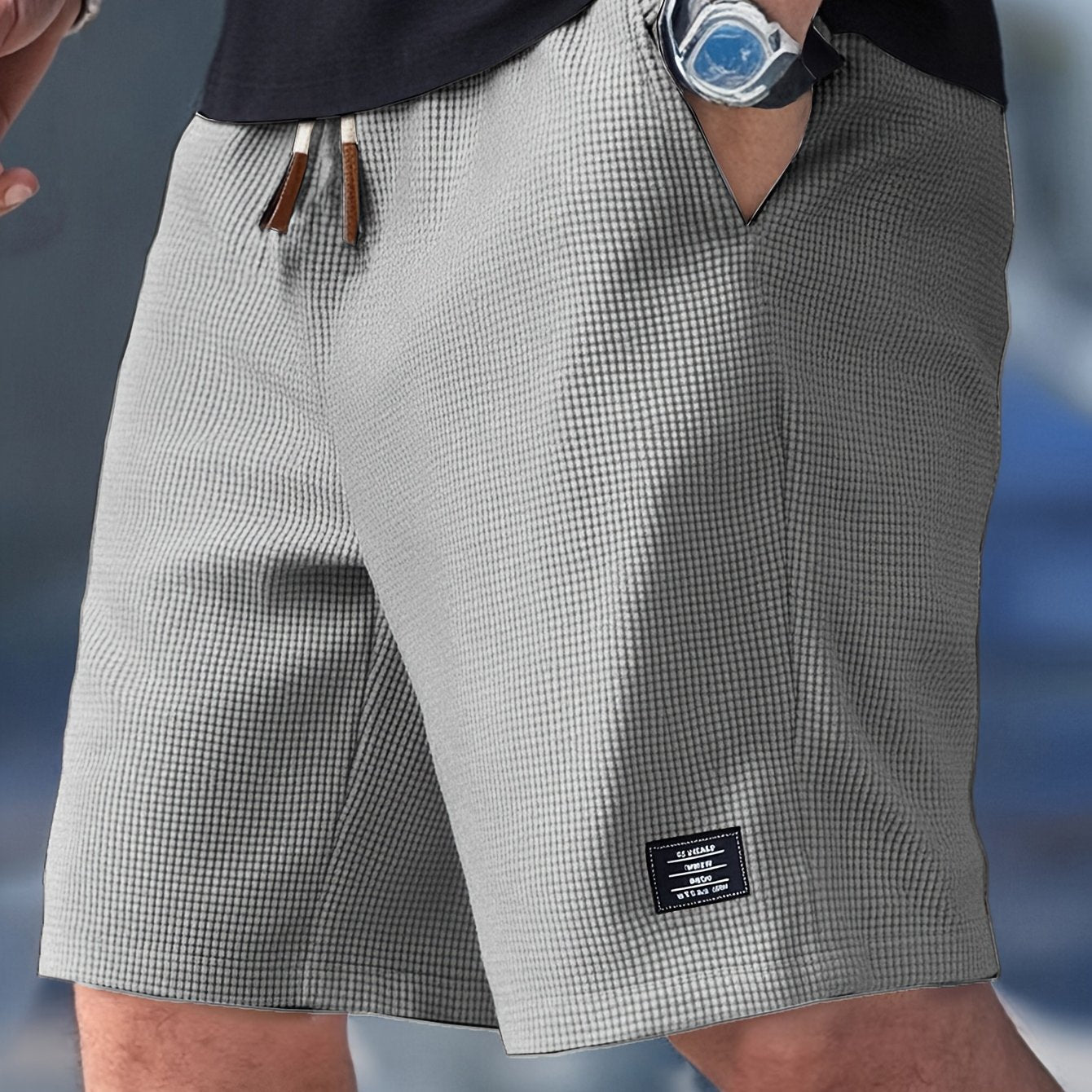 Mason | Men's Relaxed Fit Shorts Waffle Texture Drawstring