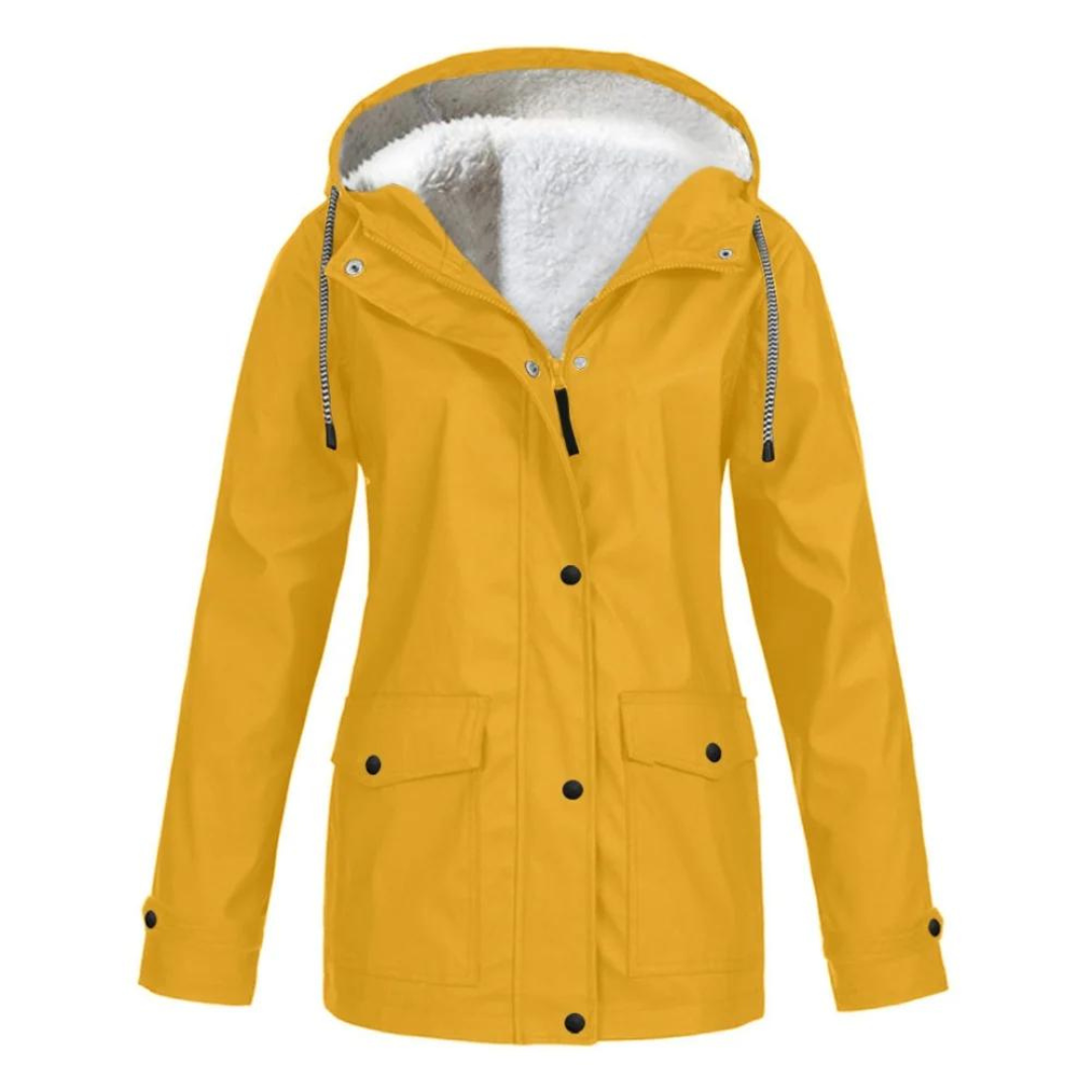 Amberly | Women's Fleece Lined Hooded Windproof Winter Rain Jacket