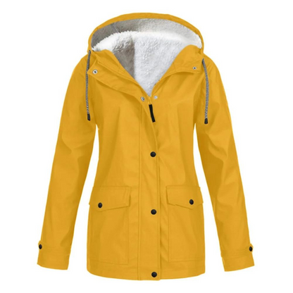 Amberly | Women's Fleece Lined Hooded Windproof Winter Rain Jacket