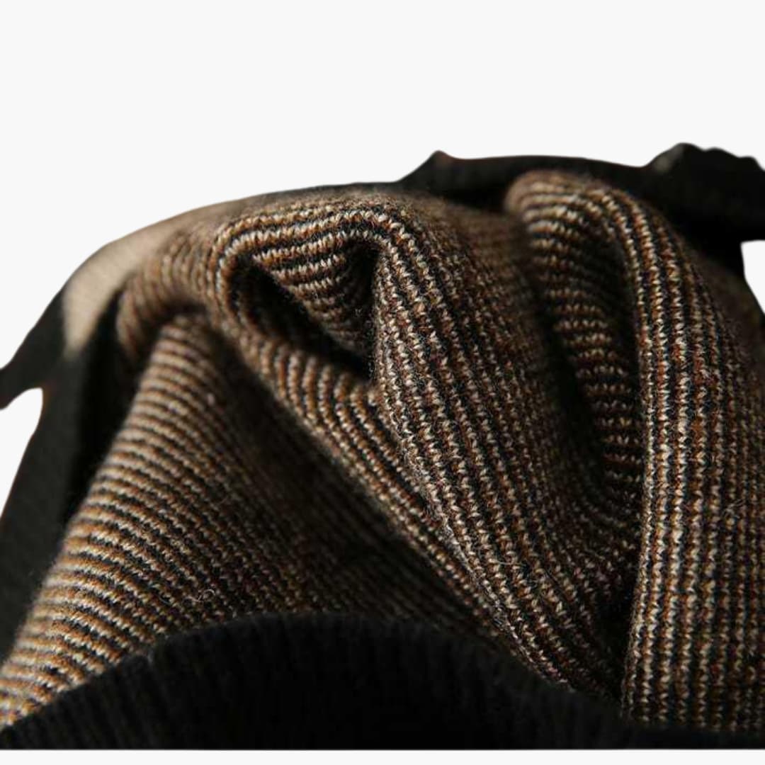 Marlowe | Women's Argyle Knit Round Neck Sweater