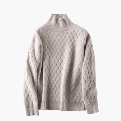 Marlowe | Women's Cozy Turtleneck Cable Knit Oversized Sweater