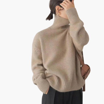 Marlowe | Women's Turtleneck Ribbed Knit Sweater