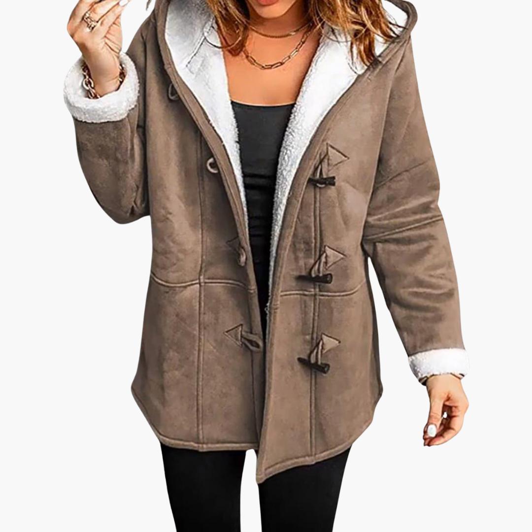 Aveline | Women's Hooded Toggle Fleece-Lined Winter Coat