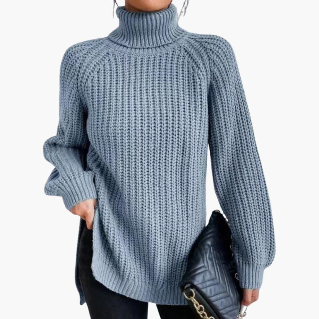 Elara | Women's Chunky Knit Turtleneck Oversized Sweater