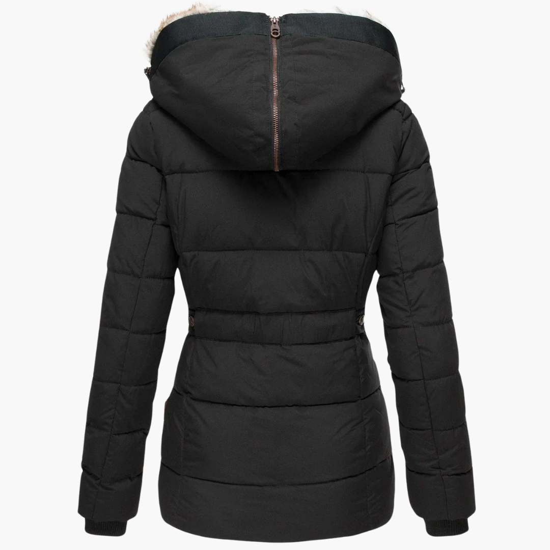 Aspen | Women's Hooded Faux Fur Slim Fit Winter Parka Jacket