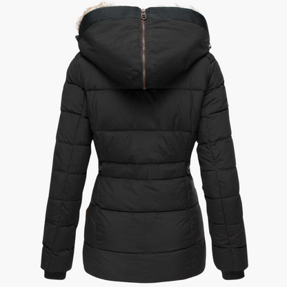 Aspen | Women's Hooded Faux Fur Slim Fit Winter Parka Jacket