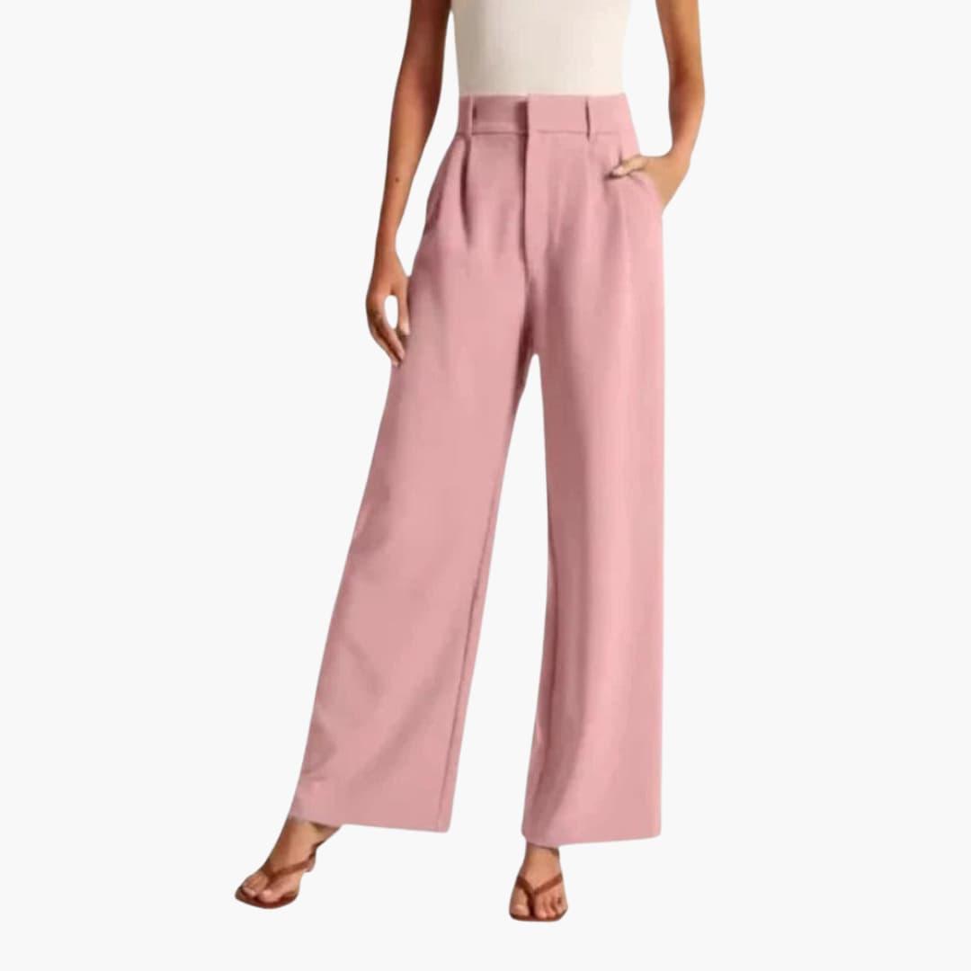 Marlowe | Women's High-Waisted Wide-Leg Pleated Trouser