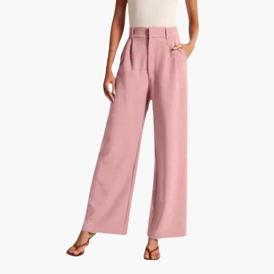 Marlowe | Women's High-Waisted Wide-Leg Pleated Trouser