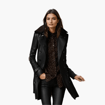 Marlowe | Women's Double-Breasted Belted Longline Trench Coat