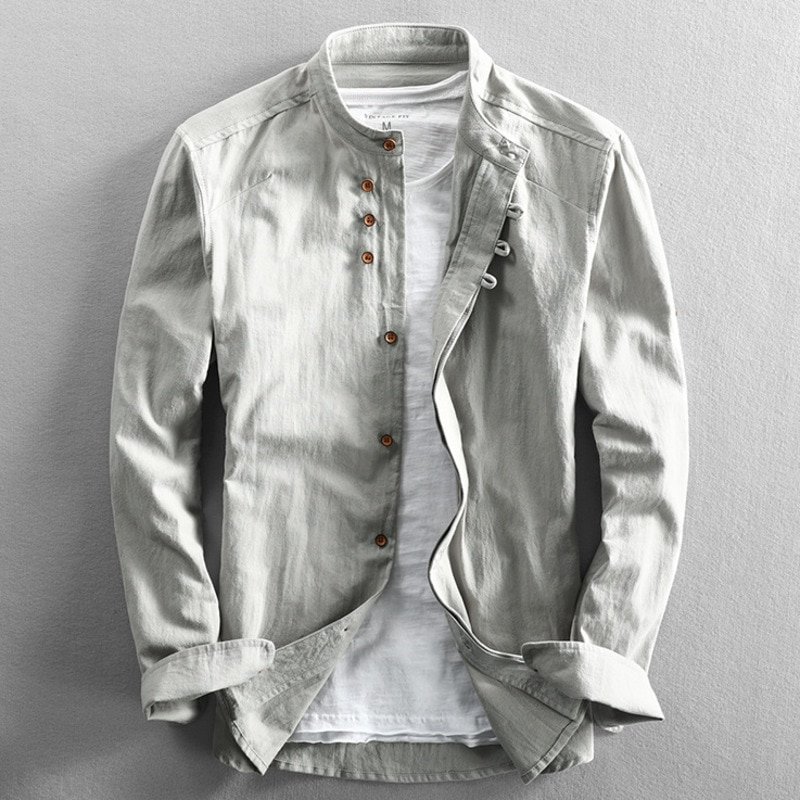 Kai | Button Down Collar Long Sleeve Slim Fit Casual Shirt