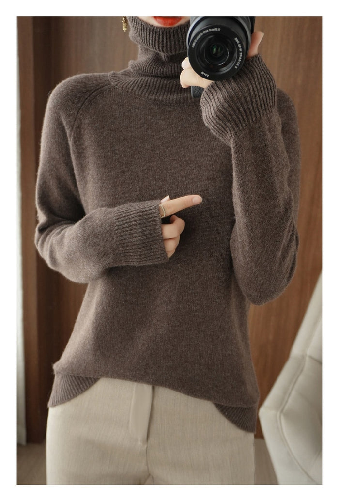 Elowen | Women's Cozy Relaxed Fit Turtleneck Sweater