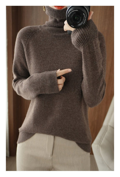 Elowen | Women's Cozy Relaxed Fit Turtleneck Sweater