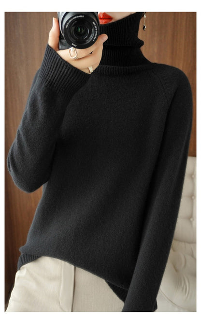 Elowen | Women's Cozy Relaxed Fit Turtleneck Sweater