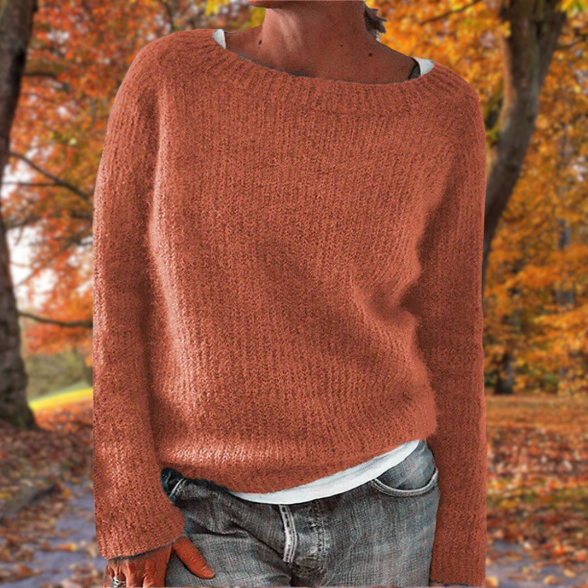 Marlowe | Women's Loose Knit Relaxed Fit Long Sleeve Sweater
