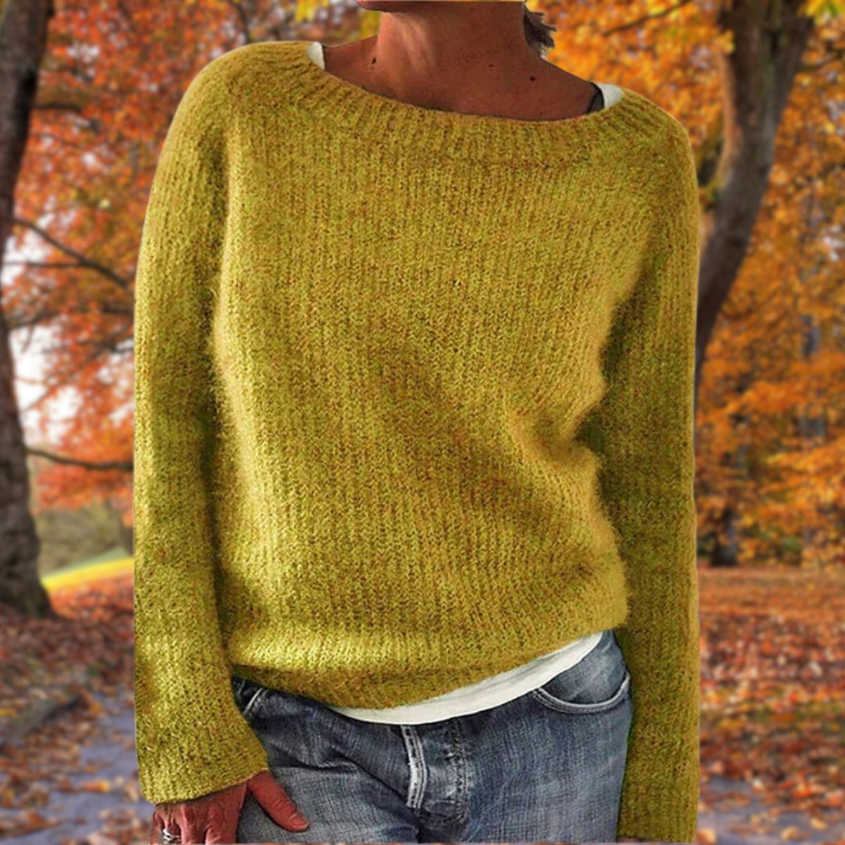 Marlowe | Women's Loose Knit Relaxed Fit Long Sleeve Sweater