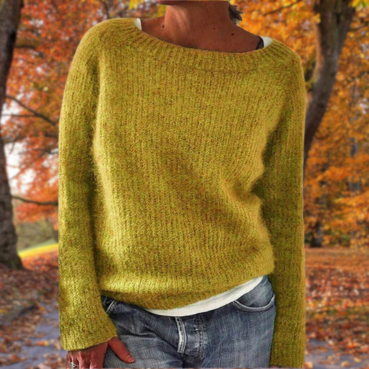 Marlowe | Women's Loose Knit Relaxed Fit Long Sleeve Sweater