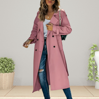 Elodra | Women's Mid-Season Double-Breasted Trench Coat