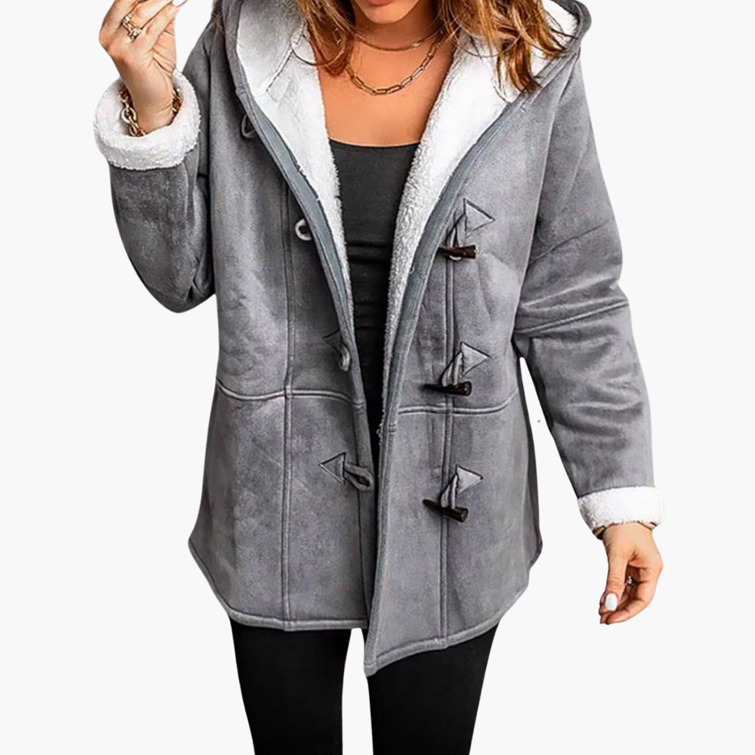Aveline | Women's Hooded Toggle Fleece-Lined Winter Coat