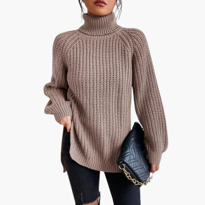 Elara | Women's Chunky Knit Turtleneck Oversized Sweater