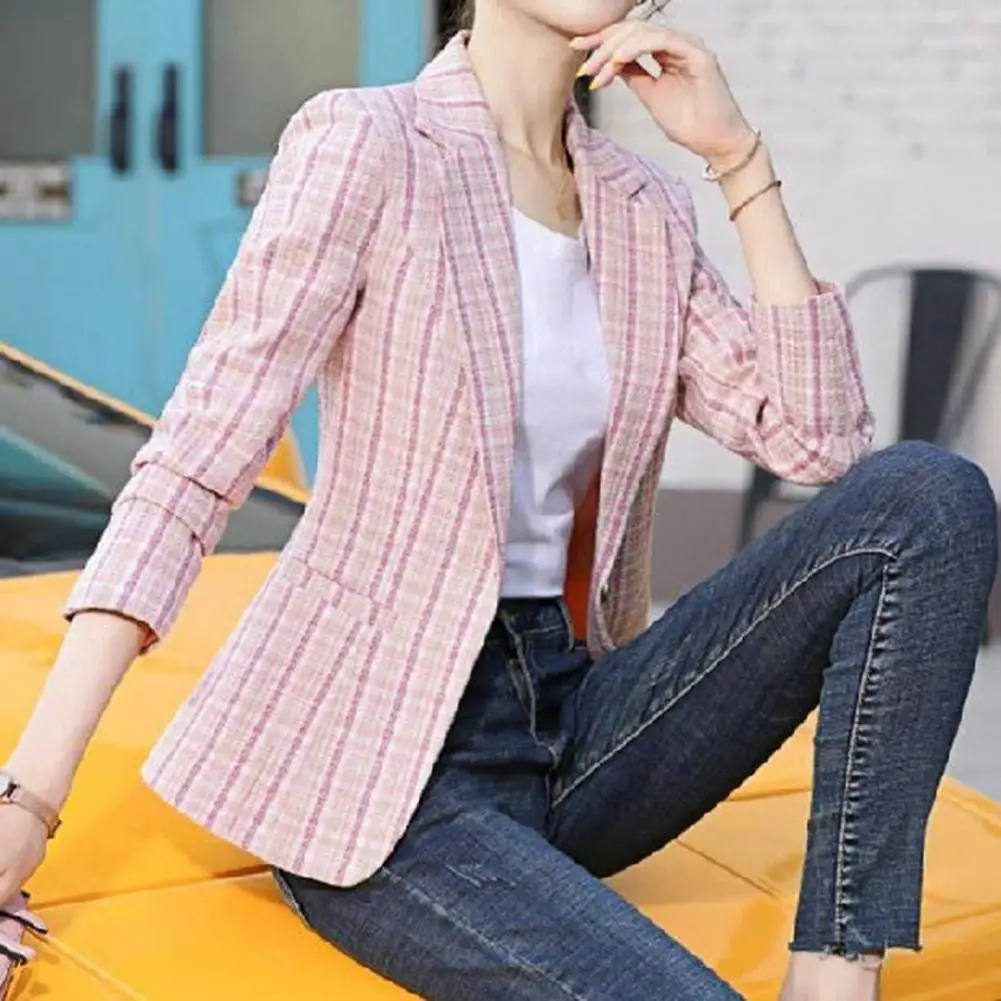 Rhian | Women's Striped Single-Button Tailored Blazer