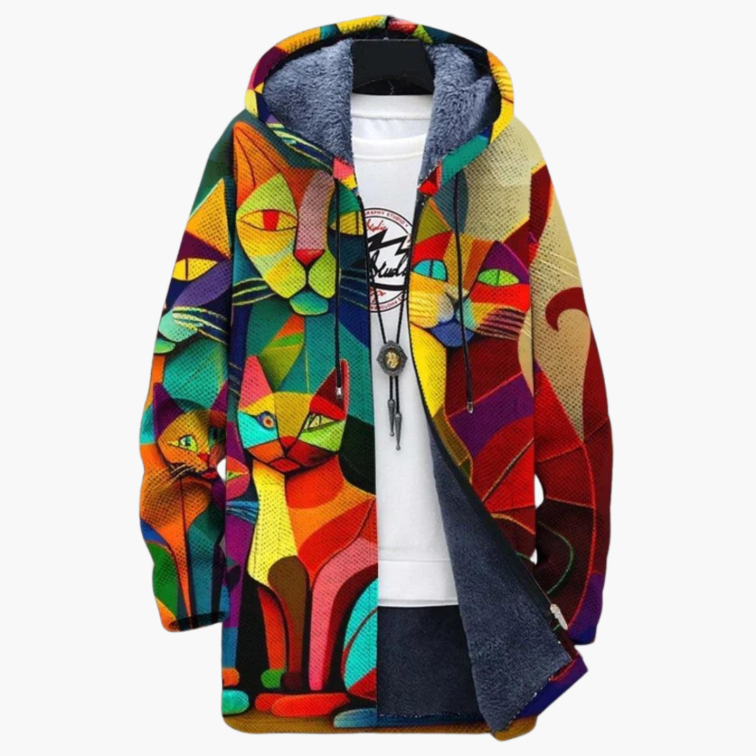 Marlowe | Women's Hooded Fleece-Lined Zip-Up Graphic Hoodie