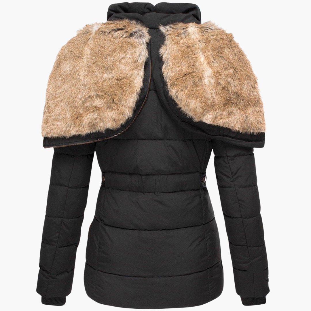 Aspen | Women's Hooded Faux Fur Slim Fit Winter Parka Jacket