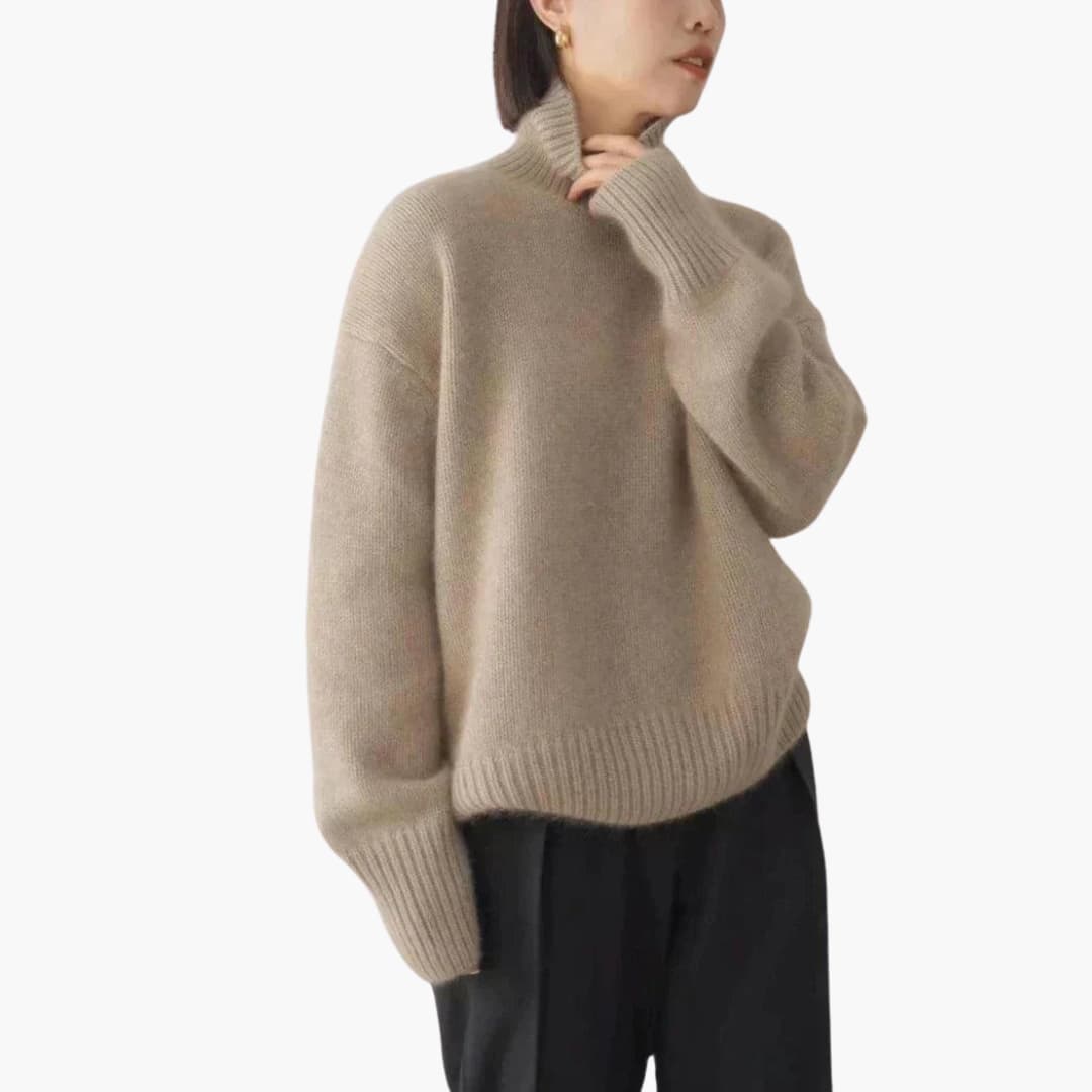 Marlowe | Women's Turtleneck Ribbed Knit Sweater