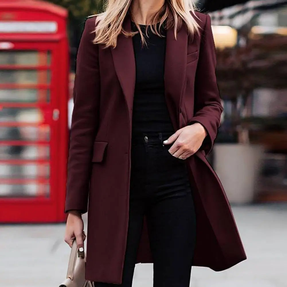 Beatrix | Women's Longline Tailored Wool-Blend Coat