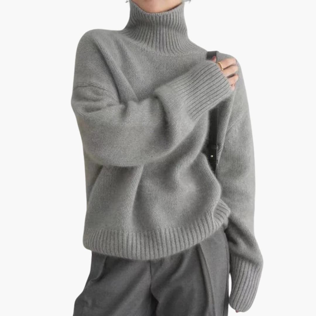 Marlowe | Women's Turtleneck Ribbed Knit Sweater
